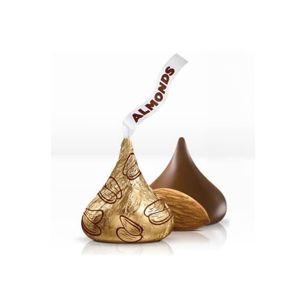 Hershey's Kisses Gold Foiled Milk Chocolate with Almonds Candy: 16-Ounce Bag - Candy Warehouse