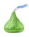 Hershey's Kisses Kiwi Green Foiled Milk Chocolate Candy: 400-Piece Bag - Candy Warehouse