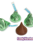 Hershey's Kisses Kiwi Green Foiled Milk Chocolate Candy: 400-Piece Bag - Candy Warehouse