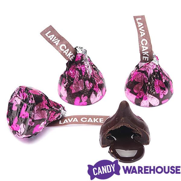 Hershey's Kisses Lava Cake Foiled Dark Chocolates with Gooey Chocolate Centers: 50-Piece Bag - Candy Warehouse