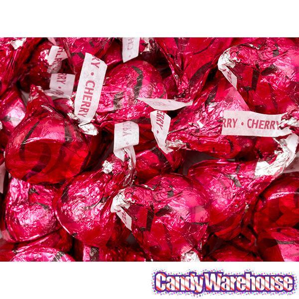 Hershey's Kisses Milk Chocolates with Cherry Cordial Creme Filling: 9-Ounce Bag - Candy Warehouse