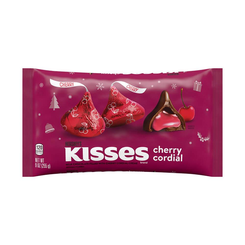 Hershey's Kisses Milk Chocolates with Cherry Cordial Creme Filling: 9-Ounce Bag - Candy Warehouse