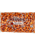 Hershey's Kisses Orange Foiled Milk Chocolate Candy: 400-Piece Bag - Candy Warehouse