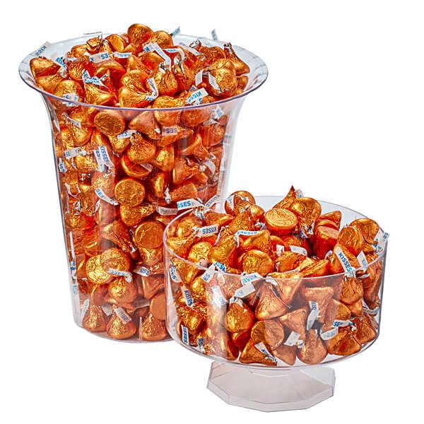 Hershey's Kisses Orange Foiled Milk Chocolate Candy: 400-Piece Bag - Candy Warehouse