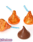 Hershey's Kisses Orange Foiled Milk Chocolate Candy: 400-Piece Bag - Candy Warehouse