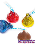 Hershey's Kisses Party Red, Dark Blue & Yellow Foiled Party Milk Chocolate Candy: 11-Ounce Bag - Candy Warehouse