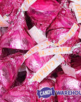 Hershey's Kisses Pink Foiled Milk Chocolates with Caramel Filling: 60-Piece Bag