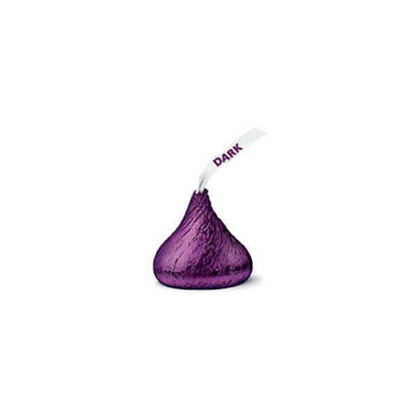 Hershey's Kisses Purple Foiled Dark Chocolate Candy: 1LB Bag - Candy Warehouse