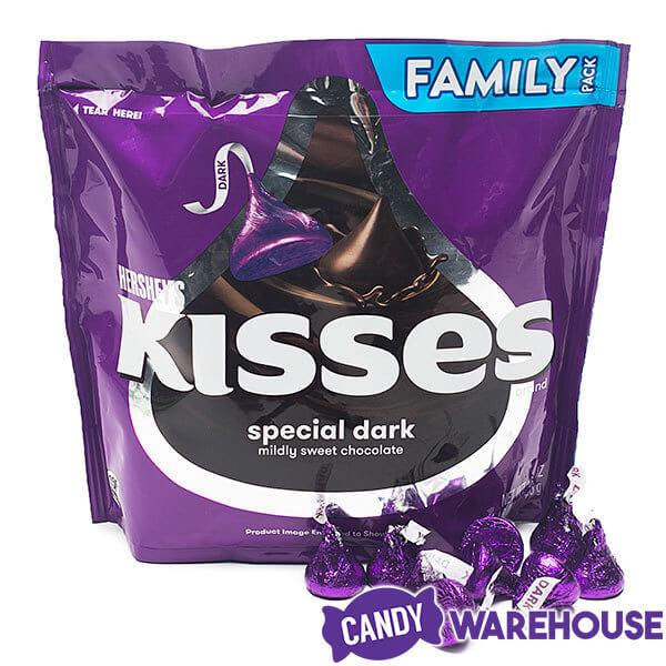 Hershey&#39;s Kisses Purple Foiled Dark Chocolate Candy: 1LB Bag