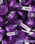 Hershey's Kisses Purple Foiled Dark Chocolate Candy: 1LB Bag