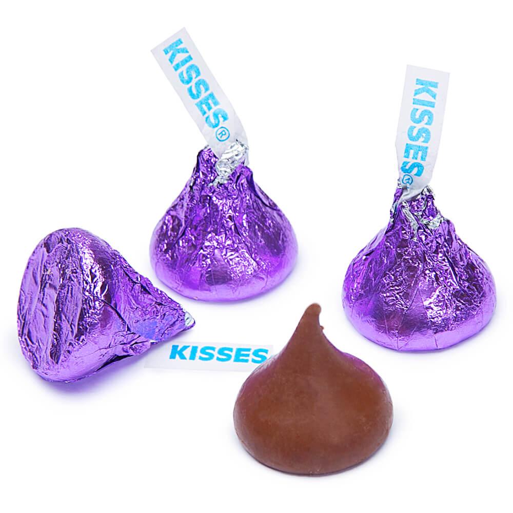 Hershey's Kisses Purple Foiled Milk Chocolate Candy: 400-Piece Bag - Candy Warehouse