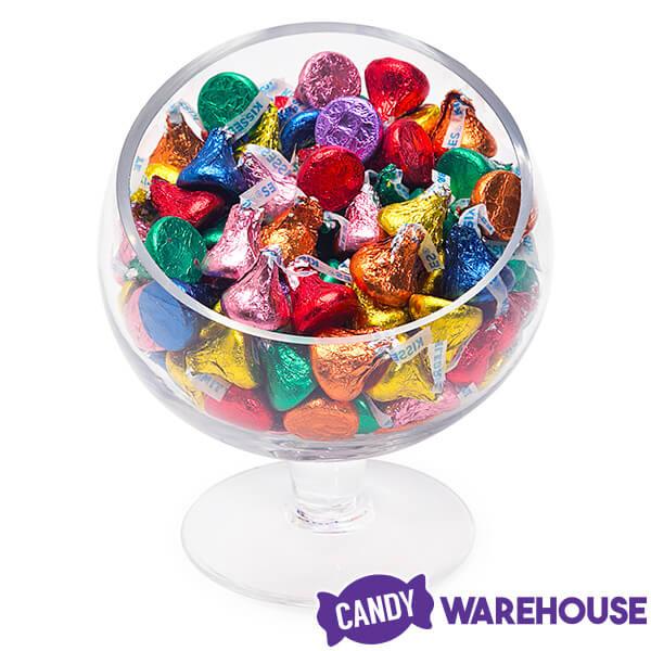 Hershey's Kisses Rainbow Assortment Foiled Milk Chocolate Candy: 400-Piece Bag - Candy Warehouse