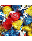 Hershey's Kisses Red, Dark Blue & Yellow Foiled Party Milk Chocolate Candy: 3LB Bag