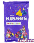 Hershey's Kisses Red, Dark Blue & Yellow Foiled Party Milk Chocolate Candy: 3LB Bag