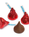 Hershey's Kisses Red Foiled Milk Chocolate Candy: 400-Piece Bag - Candy Warehouse