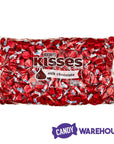 Hershey's Kisses Red Foiled Milk Chocolate Candy: 400-Piece Bag - Candy Warehouse