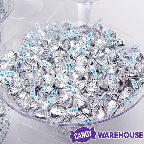 Hershey's Kisses Silver Foiled Milk Chocolate Candy: 56-Ounce Bag - Candy Warehouse