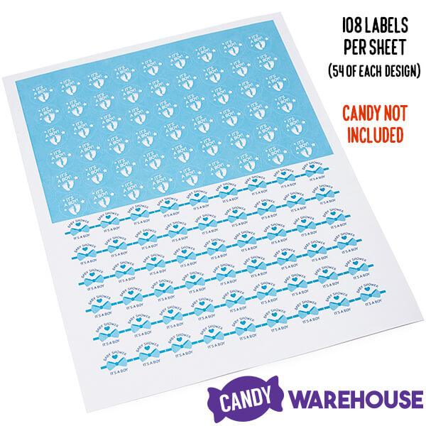 Hershey's Kisses Stickers - It's a Boy: 108-Piece Sheet - Candy Warehouse