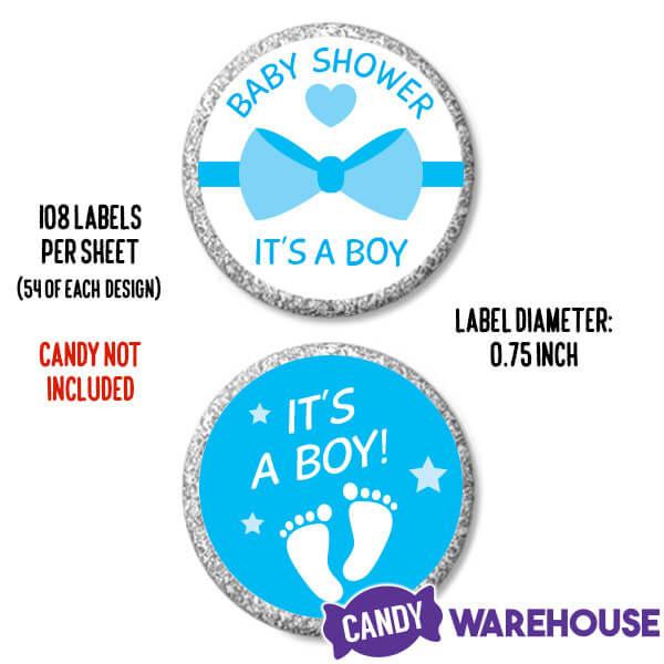 Hershey's Kisses Stickers - It's a Boy: 108-Piece Sheet - Candy Warehouse