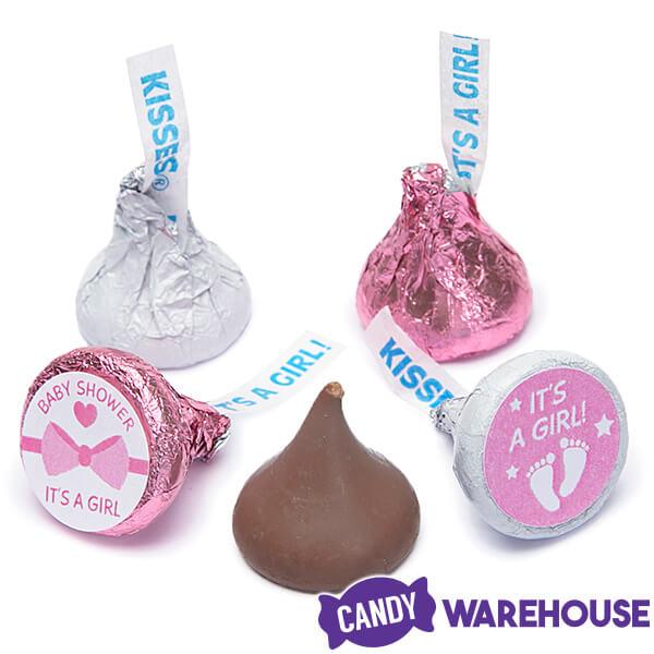 Hershey's Kisses Stickers - It's a Girl: 108-Piece Sheet - Candy Warehouse