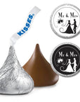 Hershey's Kisses Stickers - Wedding: 108-Piece Sheet - Candy Warehouse