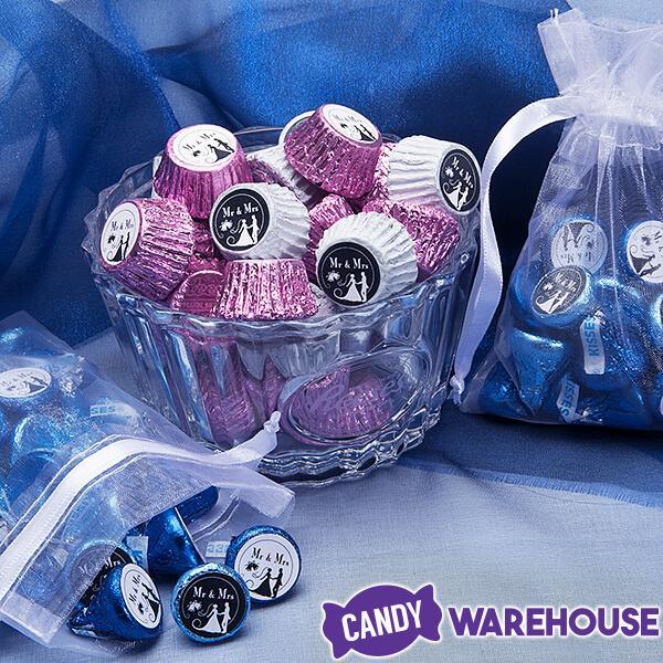 Hershey&#39;s Kisses Stickers - Wedding: 108-Piece Sheet - Candy Warehouse