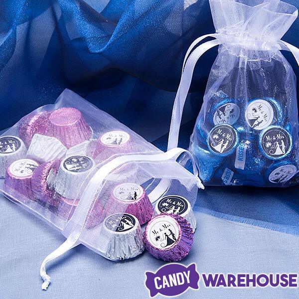 Hershey&#39;s Kisses Stickers - Wedding: 108-Piece Sheet - Candy Warehouse