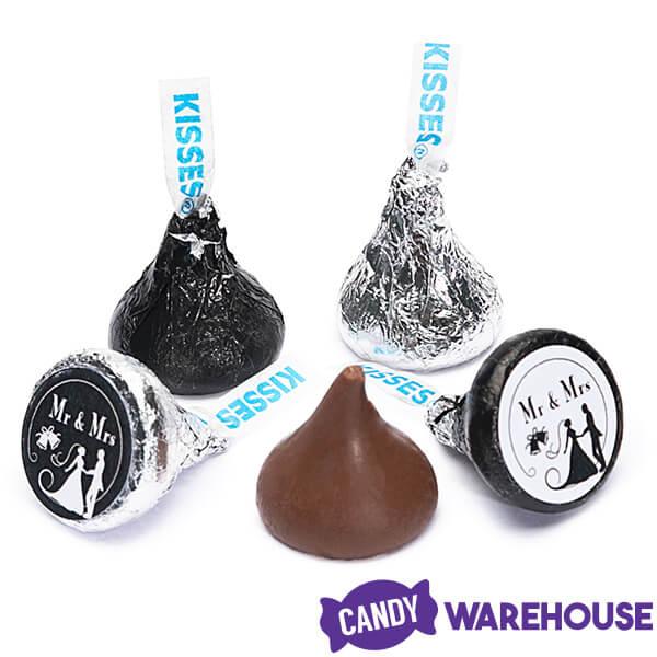 Hershey&#39;s Kisses Stickers - Wedding: 108-Piece Sheet - Candy Warehouse