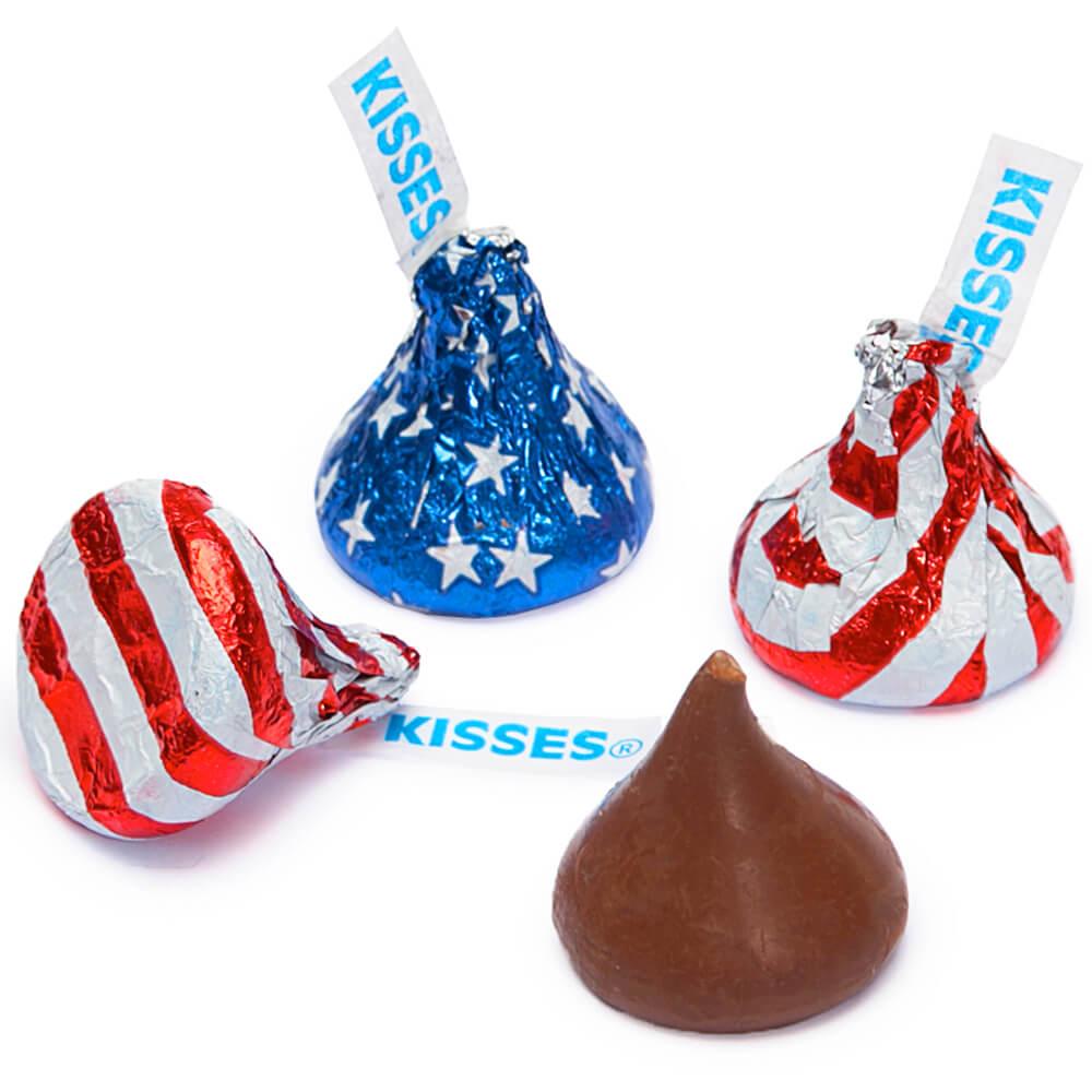 Hershey&#39;s Kisses USA Flag Foiled Milk Chocolate Candy: 12-Ounce Bag - Candy Warehouse