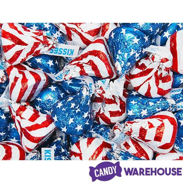 Hershey's Kisses USA Flag Foiled Milk Chocolate Candy: 12-Ounce Bag ...