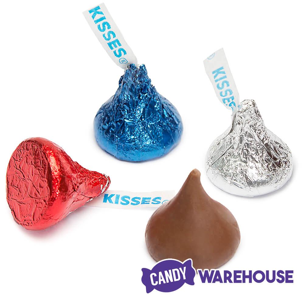 Hershey's Kisses USA Patriotic Foiled Milk Chocolate Candy: 200-Piece Bag - Candy Warehouse