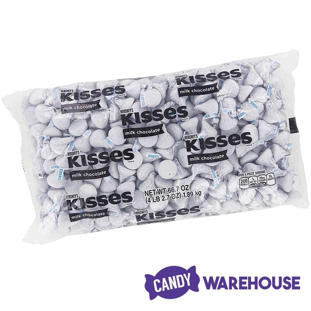 Hershey's Kisses White Foiled Milk Chocolate Candy: 400-Piece Bag - Candy Warehouse