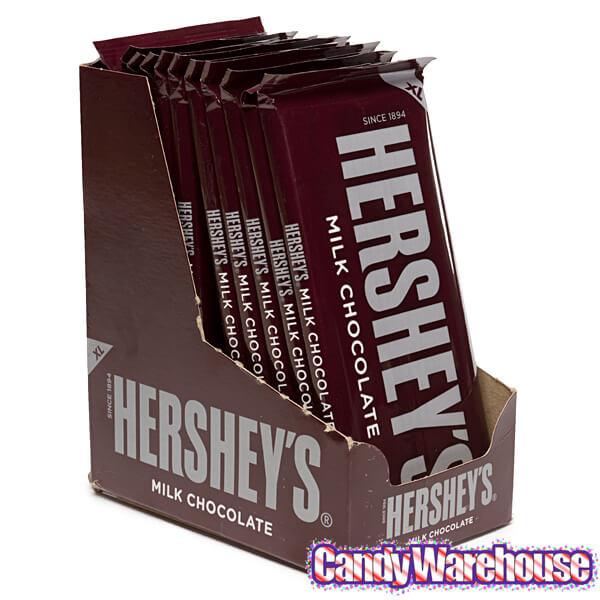 Hershey&#39;s Milk Chocolate 4.4-Ounce Jumbo Candy Bars: 12-Piece Box - Candy Warehouse