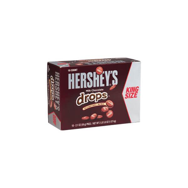 Hershey's Milk Chocolate Drops King Size Candy Packs: 18-Piece Box - Candy Warehouse