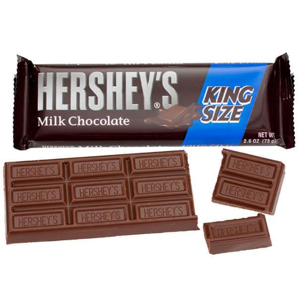 Hershey&#39;s Milk Chocolate King Size Candy Bars: 18-Piece Box - Candy Warehouse