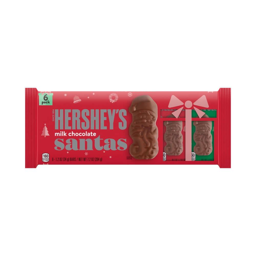 Hershey&#39;s Milk Chocolate Santas: 6-Piece Box - Candy Warehouse