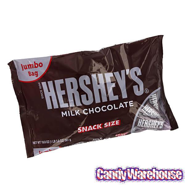 Hershey&#39;s Milk Chocolate Snack Size Candy Bars: 40-Piece Bag - Candy Warehouse