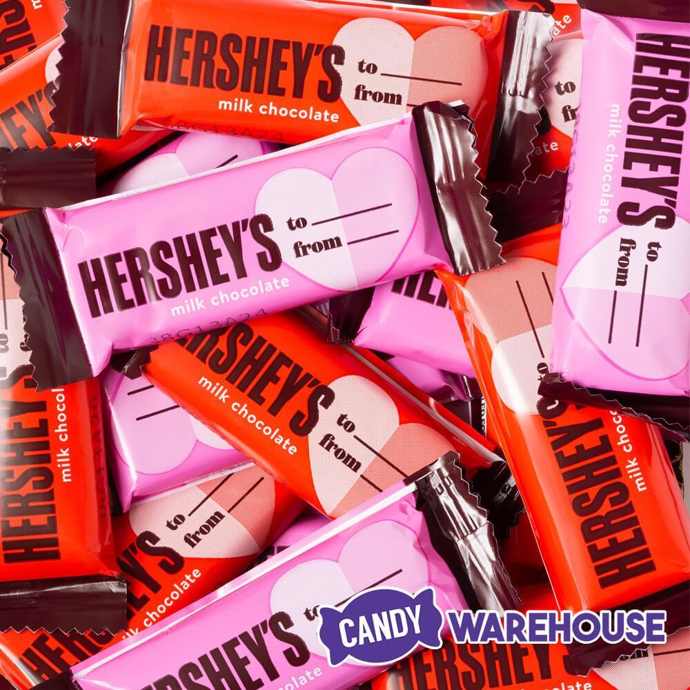 Hershey's Milk Chocolate Valentine Snack Size Bars: 28-Piece Bag - Candy Warehouse