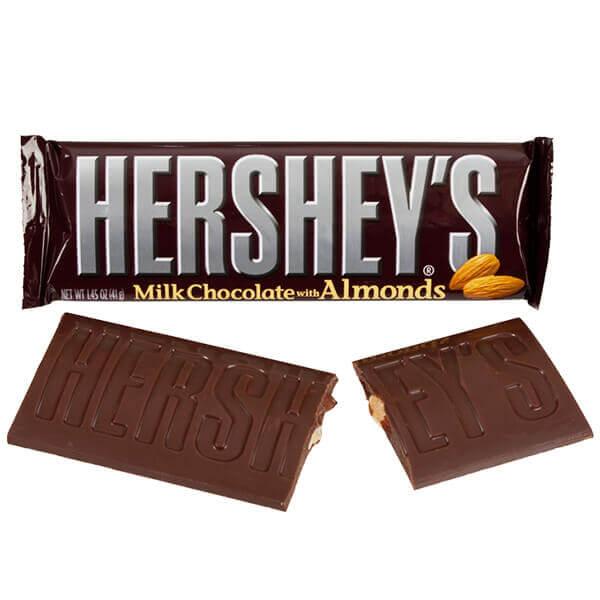 Hershey's Milk Chocolate with Almonds Candy Bars: 36-Piece Box - Candy Warehouse