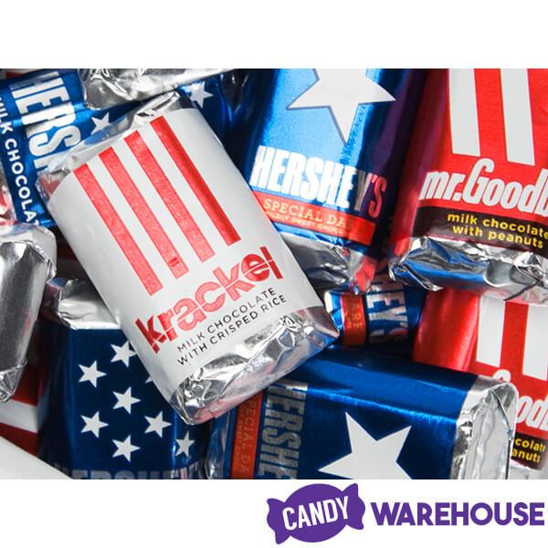 Hershey's Miniatures Chocolate Candy Bars - USA Flag: 12-Ounce Bag - Candy Warehouse