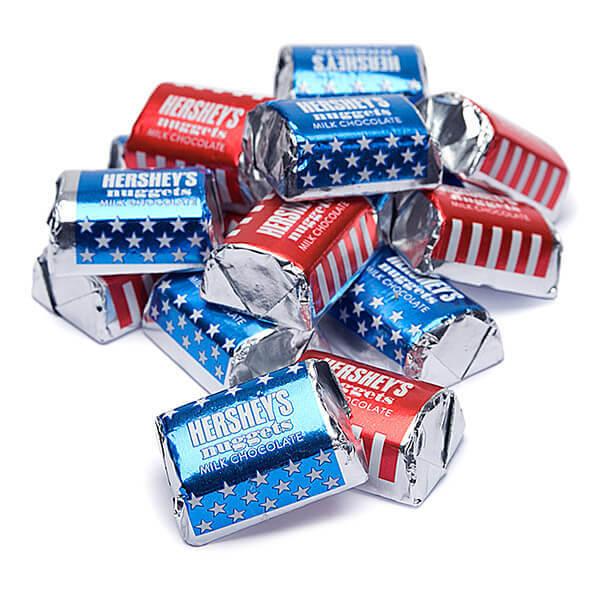 Hershey's Nuggets Chocolate Assortment - USA Flag: 10.8-Ounce Bag - Candy Warehouse