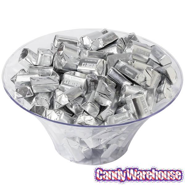 Hershey's Nuggets Silver Foiled Milk Chocolate Candy: 3.75LB Bag - Candy Warehouse