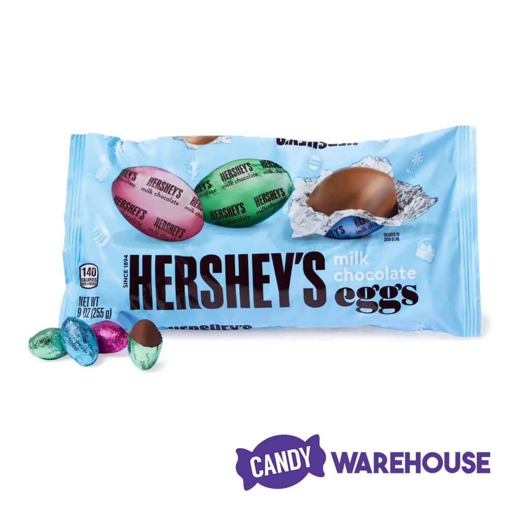 Hershey's Solid Milk Chocolate Eggs: 9-Ounce Bag - Candy Warehouse