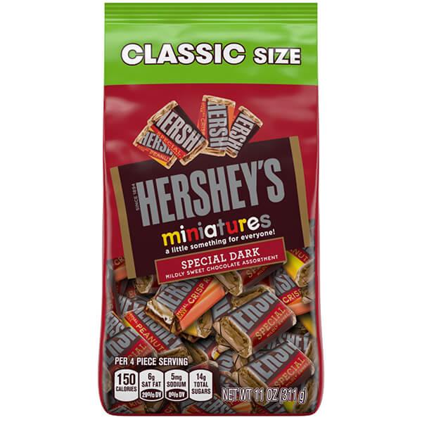 Hershey&#39;s Special Dark Miniatures Chocolate Bars: 10.1-Ounce Bag - Candy Warehouse