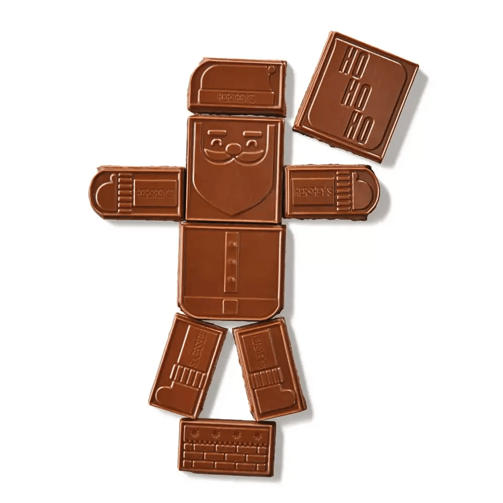 Hershey's Build-A-Santa Milk Chocolate Bars: 12-Piece Box - Candy Warehouse