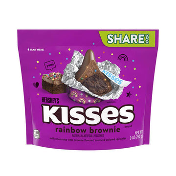 Hershey's Kisses Rainbow Brownie Candy: 9-Ounce Bag - Candy Warehouse