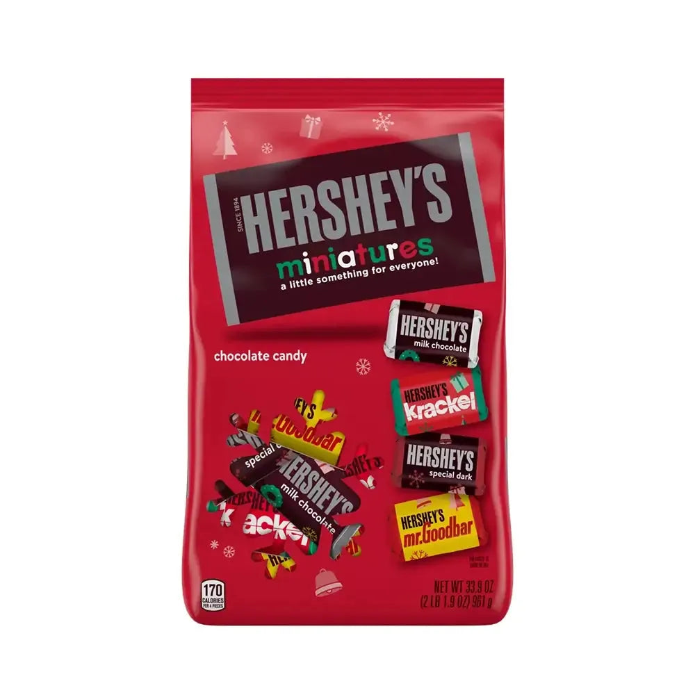 Hershey's Miniatures Christmas Assortment: 100-Piece Bag - Candy Warehouse