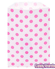 Hot Pink Polka Dot Candy Bags: 25-Piece Pack - Candy Warehouse