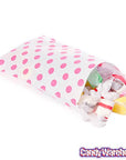 Hot Pink Polka Dot Candy Bags: 25-Piece Pack - Candy Warehouse