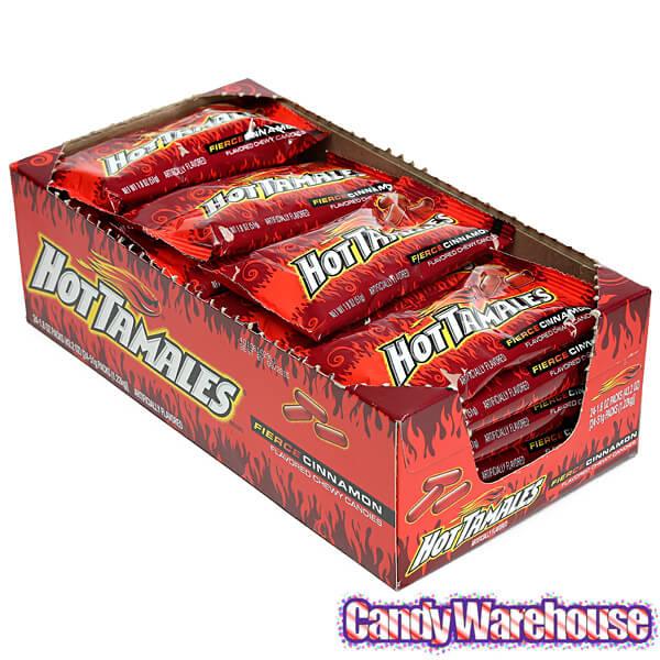 Hot Tamales Candy 1.8-Ounce Packs 24-Piece Box - Candy Warehouse